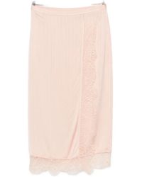 Twinset - Lace-Trim Pleated Maxi Skirt - Lyst