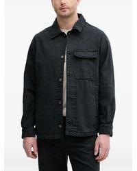 ARMANI EXCHANGE - Logo-Embroidered Denim Jacket - Lyst