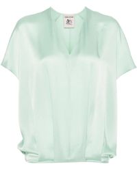 Semicouture - Blusa de satén - Lyst