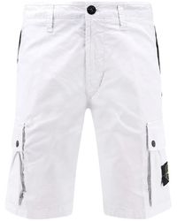 Stone Island - Logo-Patch Cargo Shorts - Lyst
