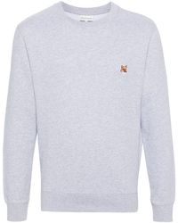Maison Kitsuné - Sweatshirt mit Logo-Applikation - Lyst