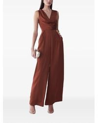 Willa - Draped V-Neck Jumpsuit - Lyst