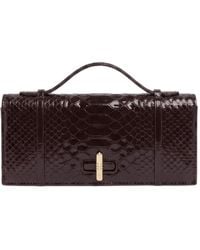 Malone Souliers - May Snake-Effect Leather Clutch Bag - Lyst