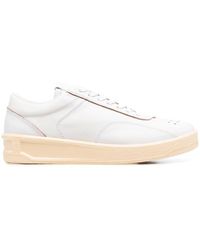Jil Sander - Lace-up Leather Sneakers - Lyst