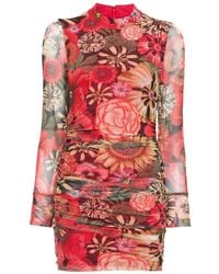 FARM Rio - Flowershop Long-Sleeve Mini Dress - Lyst