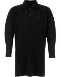 Homme Plissé Issey Miyake - Pleated Polo Shirt - Lyst