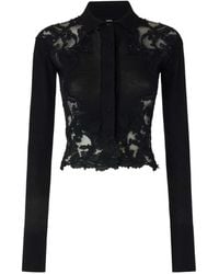 Ermanno Scervino - Lace-Embroidered Wool Shirt - Lyst