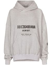 Dolce & Gabbana - Hoodie en coton à logo imprimé - Lyst
