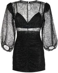 Nissa - Long-Sleeve Embroidered Minidress - Lyst