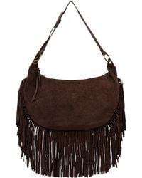ViCOLO - Fringe-Trim Suede Shoulder Bag - Lyst