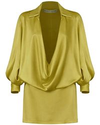 Nineminutes - The Mona Draped Mini Dress - Lyst