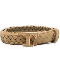 Tod's - Cinturón T Timeless De Cuero Trenzado - Lyst