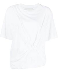 3.1 Phillip Lim - Drape-detail Cotton T-shirt - Lyst
