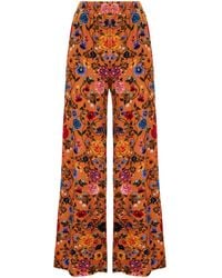 La DoubleJ - Floral-Print Palazzo Pants - Lyst