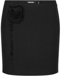 ROTATE BIRGER CHRISTENSEN - Crepe Flower Mini Skirt - Lyst