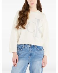 Calvin Klein - Long-Sleeve Cotton Sweater - Lyst