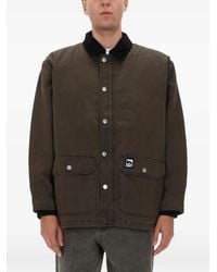 Obey - Corduroy-Collar Logo-Patch Jacket - Lyst