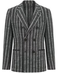 Corneliani - Cc Collection Striped Double-Breasted Blazer - Lyst