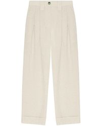 Ganni - Mid-Rise Straight-Leg Tailored Trousers - Lyst