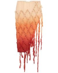 Blumarine - Asymmetrical Fringed Skirt - Lyst