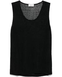 P.A.R.O.S.H. - Fine-Knit Tank Top - Lyst