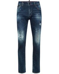 Philipp Plein - Paint-Splatter Distressed Jeans - Lyst