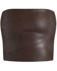 Manière De Voir - Evie Bandeau Leather Corset Top - Lyst