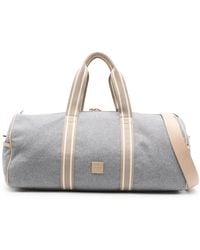 Eleventy - Striped-Panel Duffle Bag - Lyst