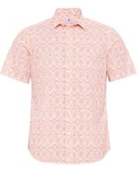 LOJA DAS MEIAS - Geometric-Print Short-Sleeve Polo Shirt - Lyst