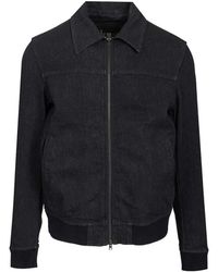 Herno - Stretch Denim Jack Met Rits - Lyst