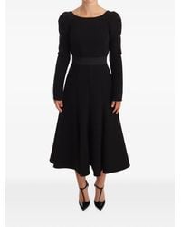 Dolce & Gabbana - Open-Back Flared Midi Dress - Lyst