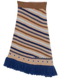 Alanui - Striped Fringed-Hem Midi Skirt - Lyst