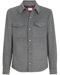 Brunello Cucinelli - Lightweight Virgin Wool Cloth Shirt-Style Outerwear Jacket - Lyst
