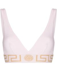 Versace - Greca Border Triangle Bralette - Lyst