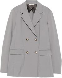Max Mara - Double-Breasted Notched-Lapel Blazer - Lyst
