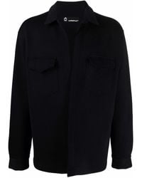 Styland Logo-embroidered Shirt Jacket - Black
