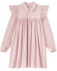 Ganni - Mini Shirt Dress - Lyst