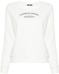 Elisabetta Franchi - Sweatshirt mit Logo-Print - Lyst