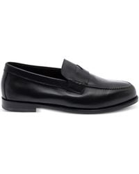 Doucal's - Almond Toe Slip-On Loafers - Lyst