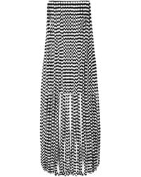 Ioana Ciolacu - Gestreiftes Kleid Mit Fransen - Lyst