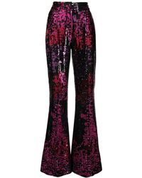 Elie Saab - Sequin-embellished Flared Trousers - Lyst