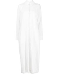 Jil Sander - Spread-collar Linen Shirt Dress - Lyst
