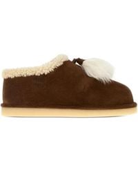 Miu Miu - Loafer mit Shearling-Besatz - Lyst
