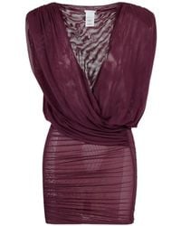 Amazuìn - Tamie Sheer Ruched Draped Midi Dress - Lyst