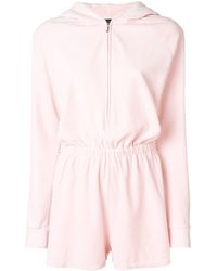 Juicy Couture Swarovski Embellished Velour Romper - Pink