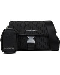 KARL LAGERFELD - K/Monogram Messenger Bag - Lyst