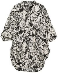 JNBY - Floral-Print Gathered Shirt - Lyst