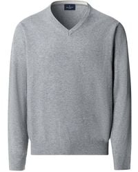 Hackett - London Pullover Mit V-Ausschnitt Und Ellenbogen-Patches - Lyst