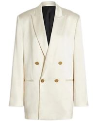 Alberta Ferretti - Double-Breasted Peak-Lapel Blazer - Lyst