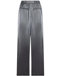 Liu Jo - Laminated Flared Trousers - Lyst